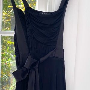 Theory Black Dress with Crossed Shoulder Straps M